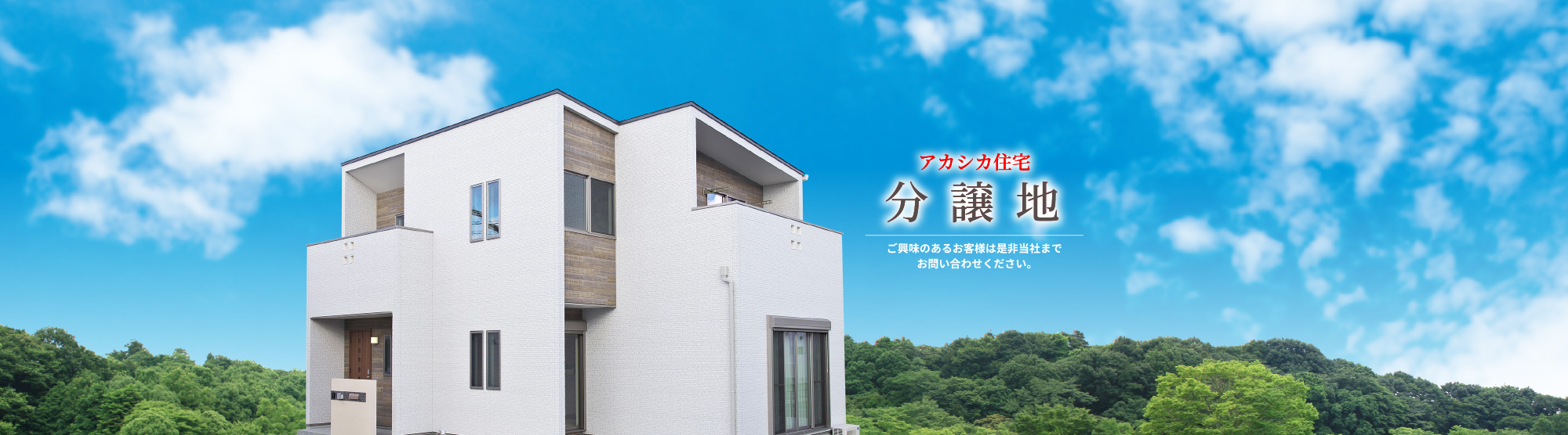 アカシカ住宅の分譲地